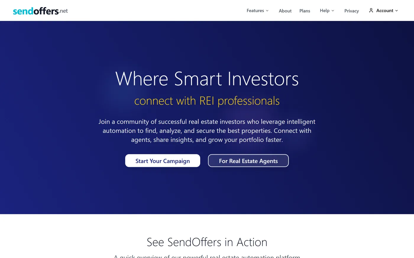 SendOffers website